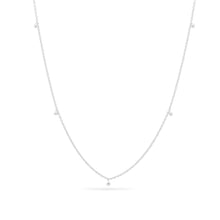Load image into Gallery viewer, dainty everyday tiny ball station Necklace - Sterling Silver
