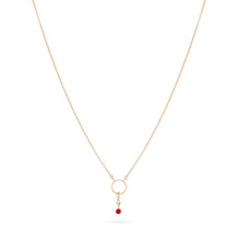 Load image into Gallery viewer, Serendipity July Birthstone Charm - 14k Yellow Gold, Ruby

