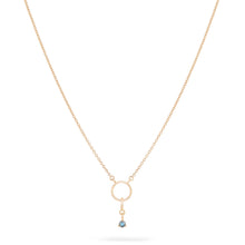 Load image into Gallery viewer, Serendipity March Birthstone Charm - 14k Yellow Gold, Aquamarine
