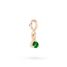 Load image into Gallery viewer, Serendipity May Birthstone Charm - 14k Yellow Gold, Emerald
