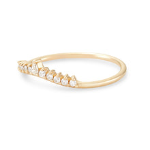 Load image into Gallery viewer, Sunbeam Ring - 14k Yellow Gold, White Diamond
