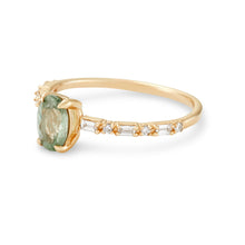 Load image into Gallery viewer, Vela One Of A Kind - 14k Yellow Gold, Mint Green Sapphire Ring
