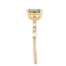 Load image into Gallery viewer, Vela One Of A Kind - 14k Yellow Gold, Mint Green Sapphire Ring
