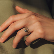 Load image into Gallery viewer, Eclipse One Of A Kind - 14k Yellow Gold, Bi-Colour Sapphire Ring
