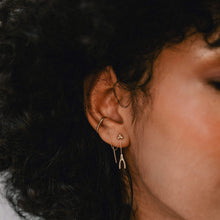 Load image into Gallery viewer, Large Tripod Earring - 10k Yellow Gold
