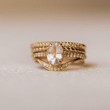 Load image into Gallery viewer, Mon Coeur, Mon Âme - 14k Yellow Gold, White Sapphire, White Diamond
