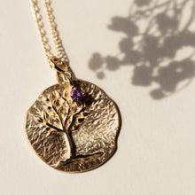 Load image into Gallery viewer, Serendipity February Birthstone Charm - 14k Yellow Gold, Amethyst
