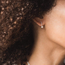 Load image into Gallery viewer, Bar with Pearl Earring - Sterling Silver, Pearl
