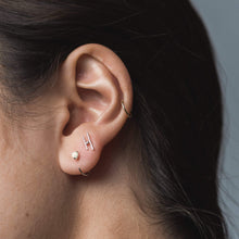 Load image into Gallery viewer, White Opal Hug Earrings - Sterling Silver
