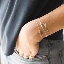 Load image into Gallery viewer, Sterling Silver Sideways Heart Bracelet
