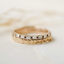 Load image into Gallery viewer, Tree Bark Stability Ring - 14k Yellow Gold
