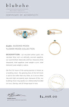 Load image into Gallery viewer, Budding Moon One Of A Kind - 14K Yellow Gold, Light Cerulean Blue Sapphire Ring
