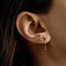 Load image into Gallery viewer, Kite Earring - 14k Yellow Gold, Emerald
