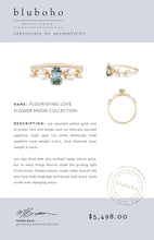 Load image into Gallery viewer, Flourishing Love One Of A Kind - 14K Yellow Gold, Bi-Colour Mint and Amber Sapphire Ring
