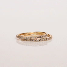 Load image into Gallery viewer, Black Diamond Vibrant Band - 14k Yellow Gold, Precious Gems
