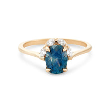 Load image into Gallery viewer, Honour Together One of a Kind - 14k Yellow Gold, Royal Blue Artist Cut Sapphire Ring
