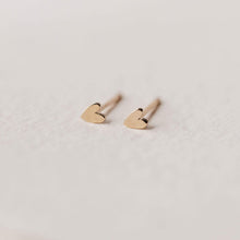 Load image into Gallery viewer, Everyday Little Lovely Heart Earring - 14k Yellow Gold
