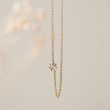 Load image into Gallery viewer, Dainty Diamond Nova Necklace - 14k Yellow Gold
