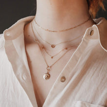 Load image into Gallery viewer, Tie Dye Peace fully Necklace - 14k Yellow Gold
