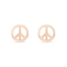 Load image into Gallery viewer, peace fully stud earring front view
