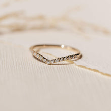 Load image into Gallery viewer, 14k Peak Eternity Band - 14 Yellow Gold, White Diamond
