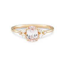 Load image into Gallery viewer, Petite Rose One Of A Kind Ring - 14K Yellow Gold, Icy Pink Sapphire Ring
