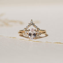 Load image into Gallery viewer, Petite Rose One Of A Kind Ring - 14K Yellow Gold, Icy Pink Sapphire Ring
