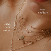 Load image into Gallery viewer, Dainty Diamond Nova Necklace - 14k Yellow Gold
