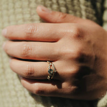 Load image into Gallery viewer, Sunbeam Ring - 14k Yellow Gold, White Diamond
