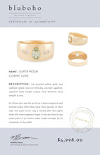 Load image into Gallery viewer, Super Moon One Of A Kind - 14k Yellow Gold, Sea Foam Green Sapphire
