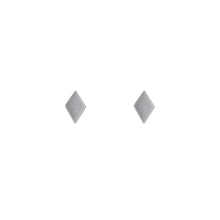 Load image into Gallery viewer, Sterling Silver Flat Diamond Shape Earrings
