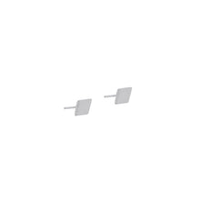 Load image into Gallery viewer, Sterling Silver Flat Diamond Shape Earrings
