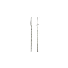 Load image into Gallery viewer, Sterling Silver Hammered Bar Drop Earrings
