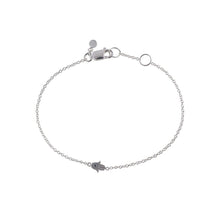 Load image into Gallery viewer, tiny hamsa bracelet sterling silver sapphire
