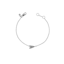 Load image into Gallery viewer, Sterling Silver Sideways Heart Bracelet
