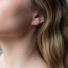 Load image into Gallery viewer, Sterling Silver Flat Diamond Shape Earrings
