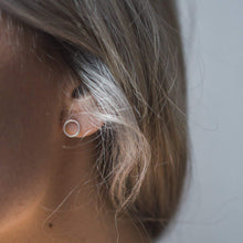 Load image into Gallery viewer, Sterling Silver Small Wire Circle Earrings
