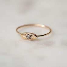 Load image into Gallery viewer, Theia Ring - 14k Yellow Gold, Grey Diamond
