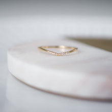 Load image into Gallery viewer, 14k Yellow Gold and White Diamond Summit Ring
